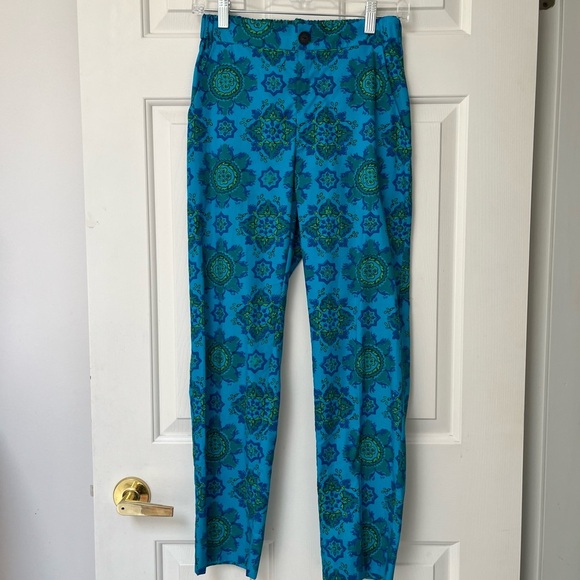 Rachel Comey Bright Blue Vintage-Style Cotton Trousers 0 - Picture 3 of 12